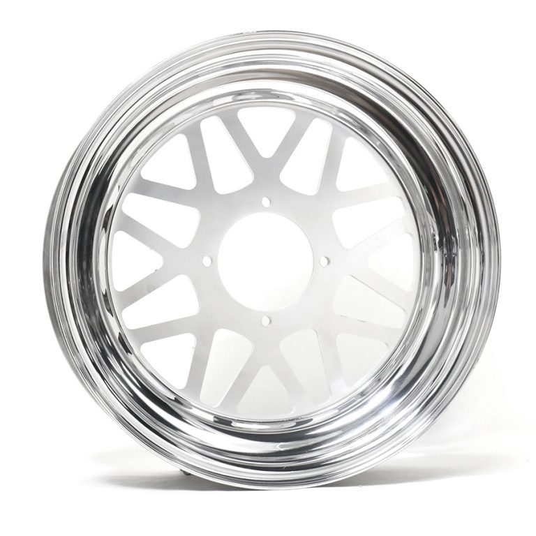RUCKSHOP OLDSCHOOL POLISHED WHEEL SET W/ HUB CAP FOR GY6