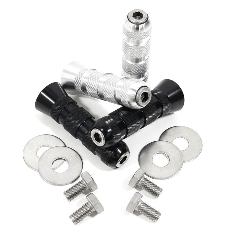 Improved Ruckus / Zoomer Aluminum Foot Pegs RAW RED