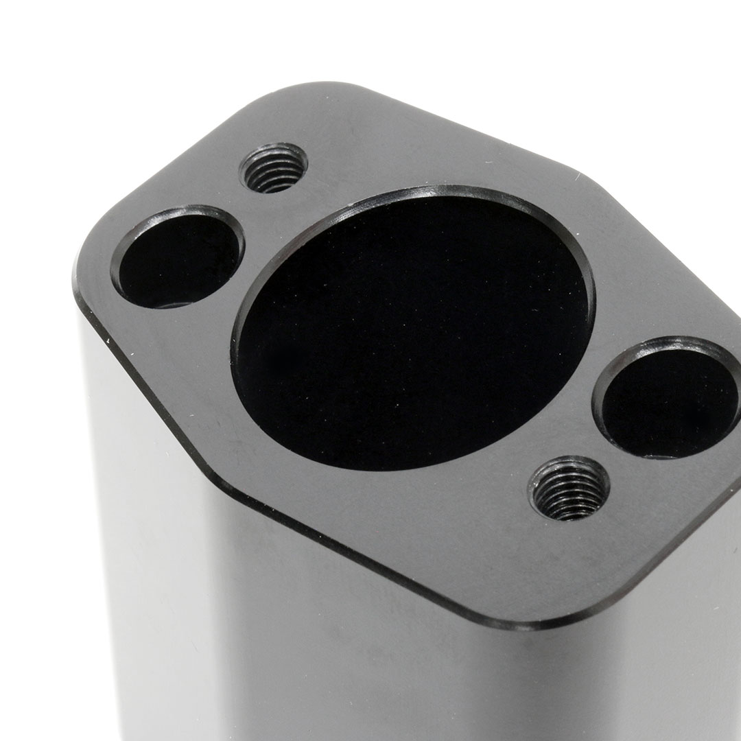 ALL IN ONE GY6 Manifold riser angled clocking flange 56mm BLACK - Image 3