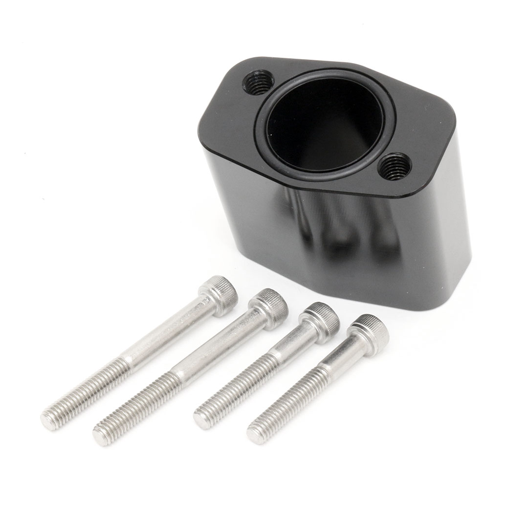 ALL IN ONE GY6 Manifold riser angled clocking flange 56mm BLACK - Image 2