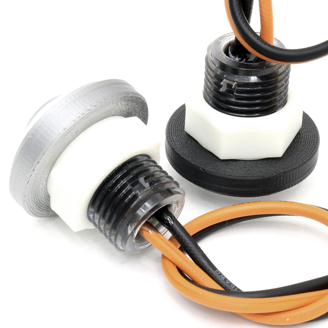 Clear LED Blinkers w/ Amber LED comes in pairs with 3D Printed Bezels - Image 2