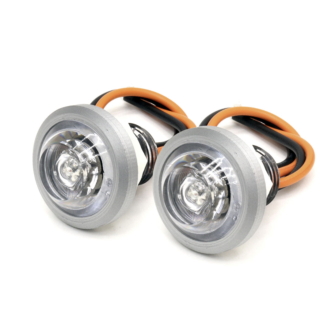 Clear LED Blinkers w/ Amber LED comes in pairs with 3D Printed Bezels - Image 3
